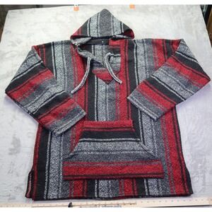 Baja Hoodie Mexican sudadera‎ de jerga Sufer Skater Hippie Hobo Men's Size 2XL